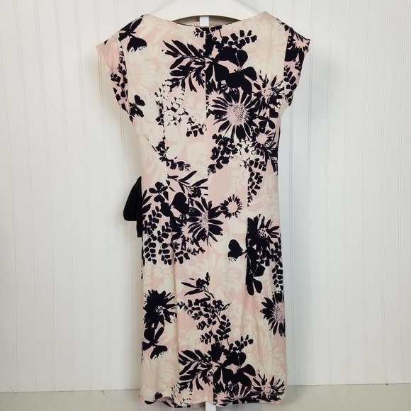 Taylor Maternity Floral Dress Pink Navy MED - Picture 2 of 6